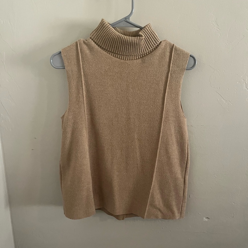 Zara Sleeveless Turtleneck Sweater